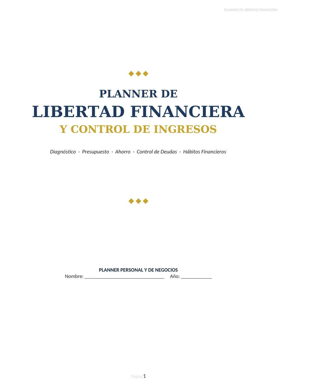 Portada de la guía y planner financiero